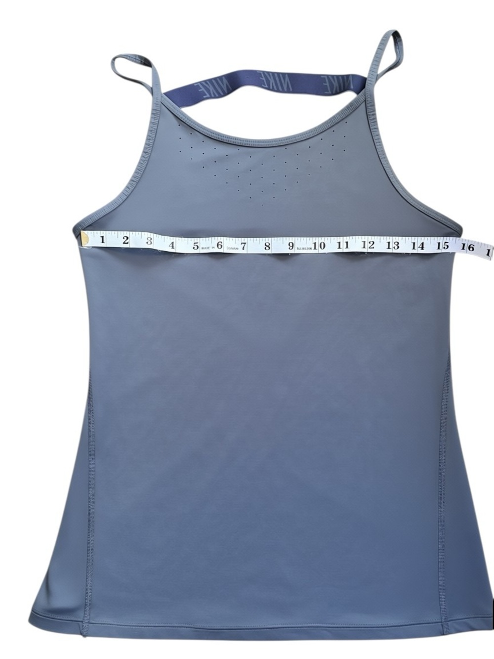 Nike Dri-FIT Elastika Yoga Training Tank Top Blue Slate Small